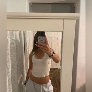 Motel rocks white tank top, xs